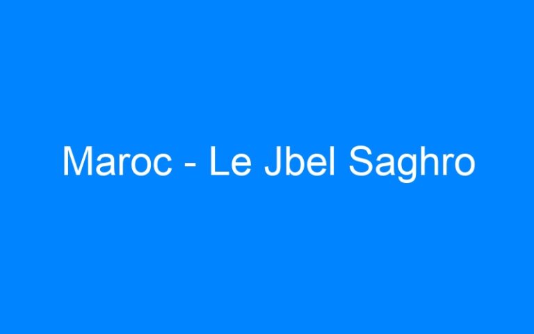 Lire la suite à propos de l’article Maroc – Le Jbel Saghro